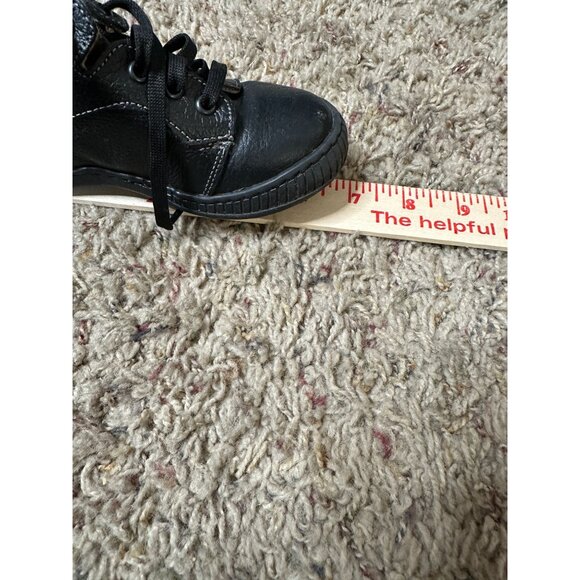 Dogi Kids Black Lace-Up Leather Shoes durable Casual High-Top Style Flexible - Picture 6 of 7